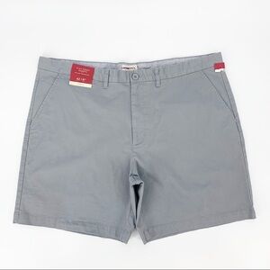 Merona‎ Gray Stretch Flat-Front Chino Shorts